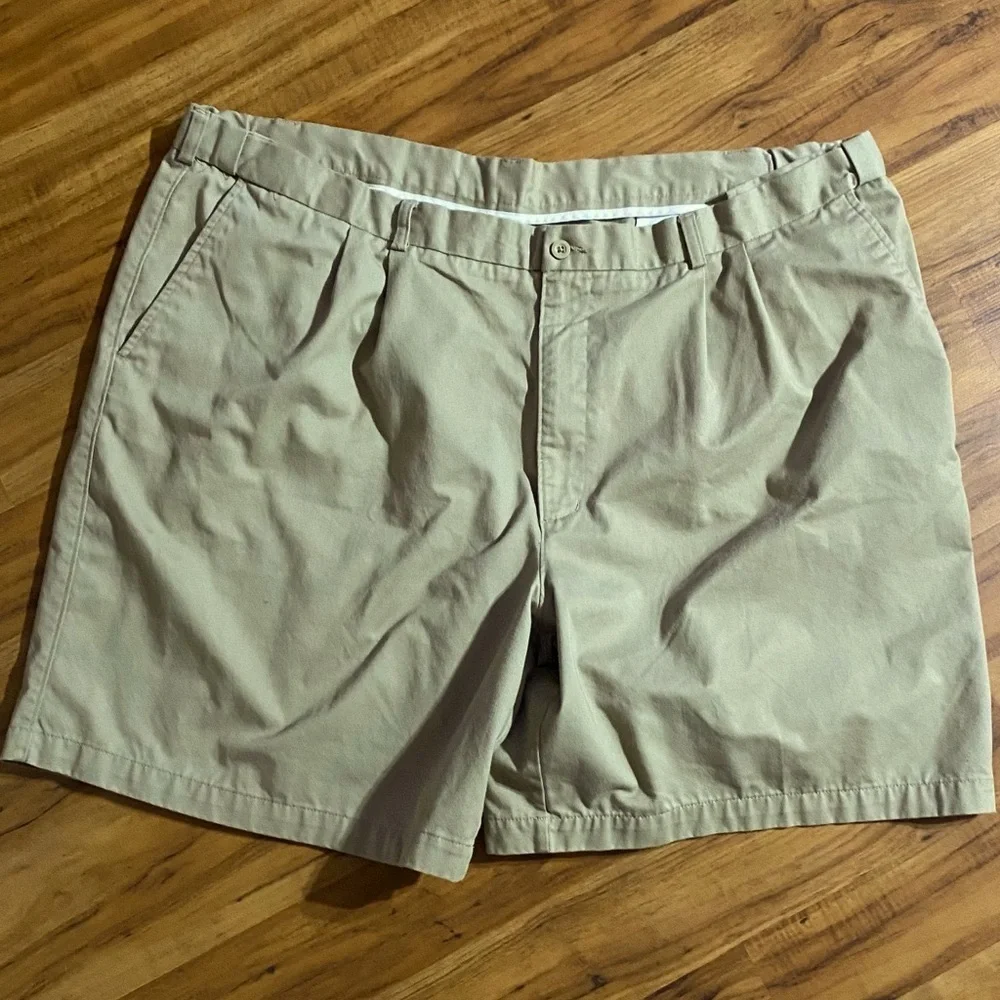 Puritan Men's Khaki Pleated Shorts Size 48